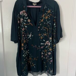 Embroidered Floral Women's Top